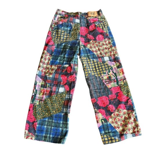 BDG Women's Corduroy High & Wide Patchwork Style Pants - Picture 2 of 7